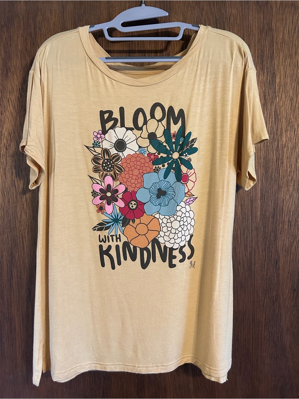 Grace & Lace “Bloom With Kindness” twist neck tee